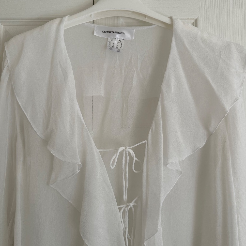 Overthesea Ruffle White Blouse - Picture 3 of 3